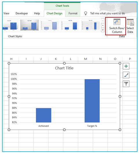 Create a Thermometer Chart