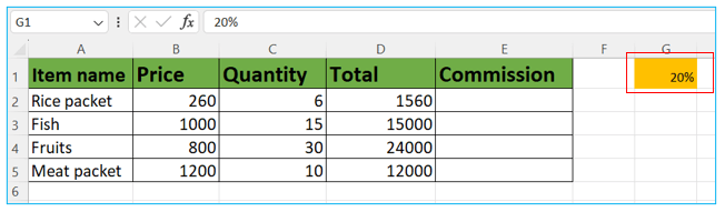 Mixed Reference for Excel