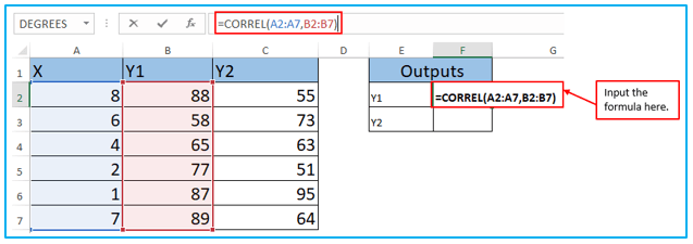 CORREL function 