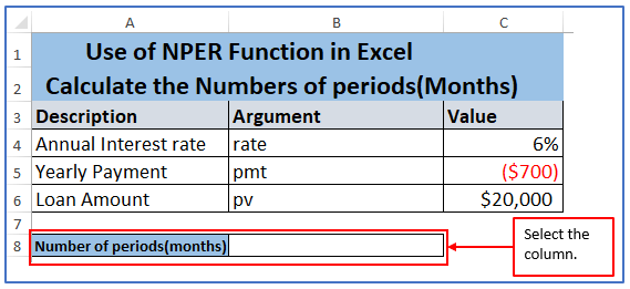 Formulas of Nper 