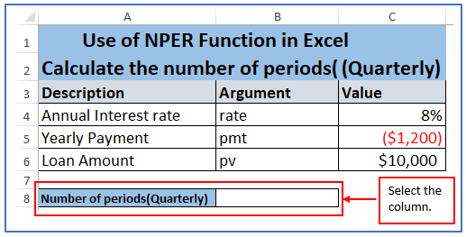 Formulas of Nper