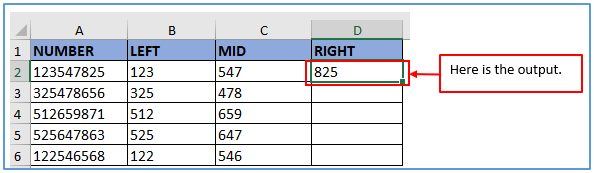 MID Function in Excel
