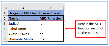 MID function