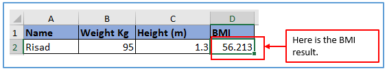 Methods of calculating BMI