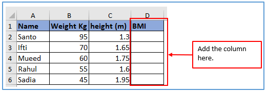 Methods of calculating BMI