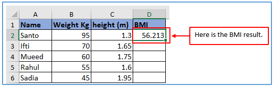 Methods of calculating BMI