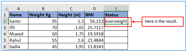 Methods of calculating BMI