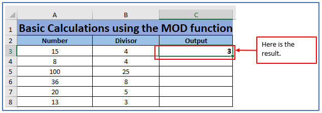 MOD Function 