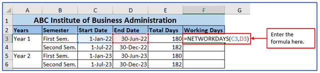 Calculate Workdays 