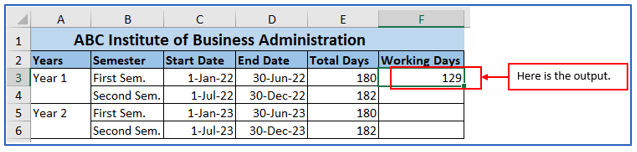 Calculate Workdays