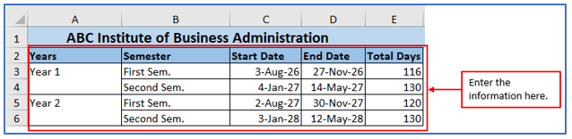 Calculate Workdays in Excel