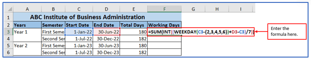 Calculate Workdays