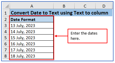 Convert Dates to Text