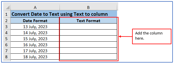 Convert Dates to Text