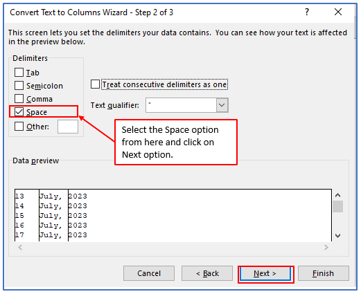 Convert Dates to Text