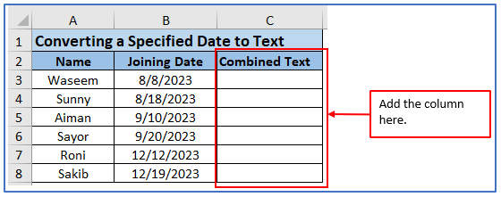 Convert Dates to Text