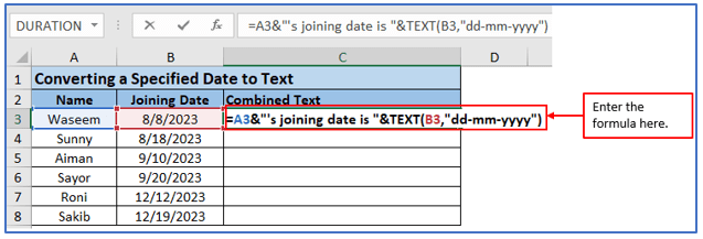 Convert Dates to Text