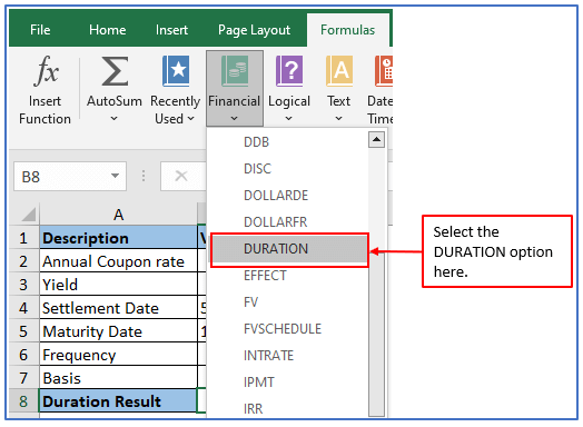 DURATION Function 