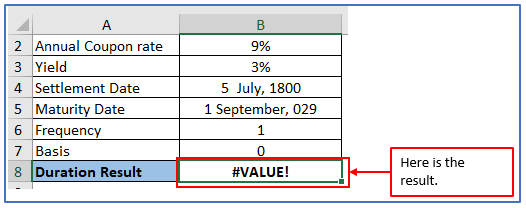 DURATION Function