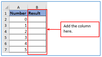 Exponents in Excel