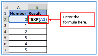 Exponents in Excel