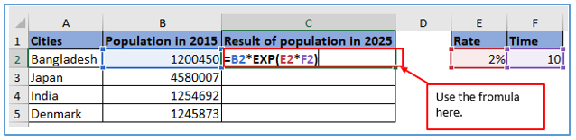 Exponents in Excel