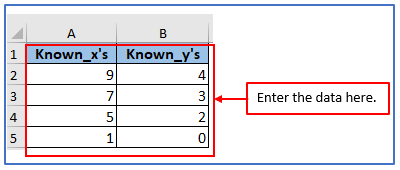 LINEST function in Excel