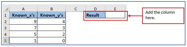 LINEST function in Excel