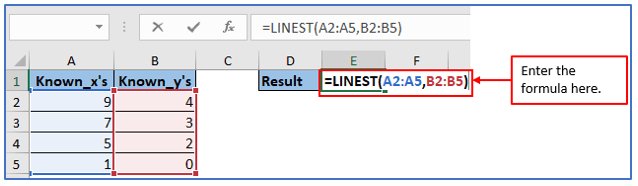 LINEST function