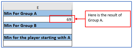 MINIFS Formula