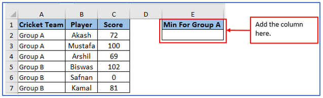 MINIFS Formula