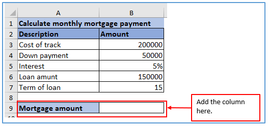 Calculate Mortgage Payment in Excel