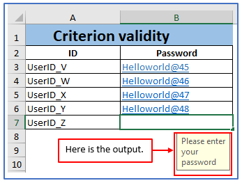 Usage of Individual Values with Different Criterion