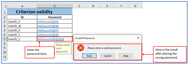 Usage of Individual Values with Different Criterion