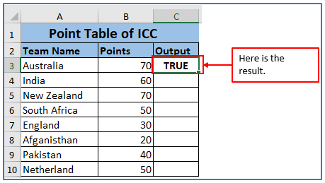 Criteria Validity in Excel