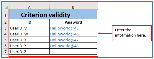 Usage of Individual Values with Different Criterion