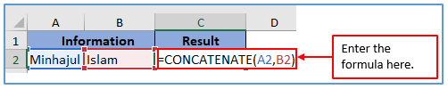 CONCAT function in Excel