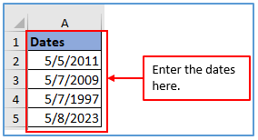 Calculate the week ending date in Excel