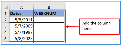 Calculate the week ending date in Excel