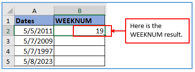 Calculated the Week Ending