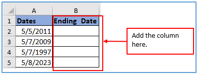 Calculate the week ending date in Excel