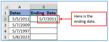 Calculated the Week Ending