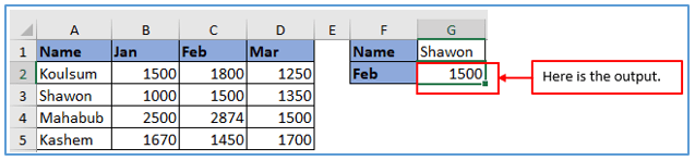 Index Match Formula in Excel