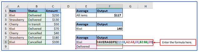 Calculate Mean, Median and mode in Excel