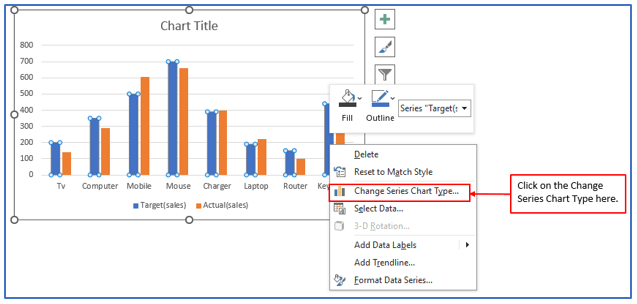 Actual vs Target Chart in Excel