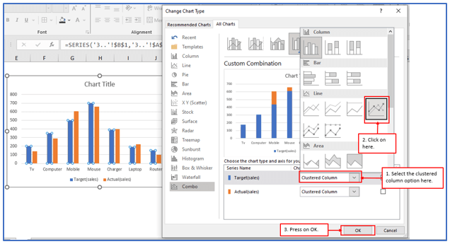 Actual vs Target Chart in Excel