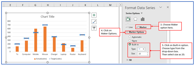 Actual vs Target Chart in Excel