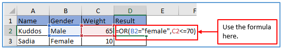 Count if method 