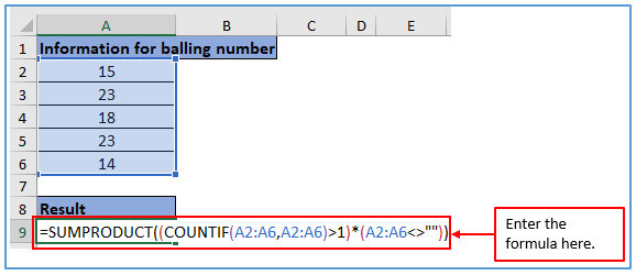 Count if method
