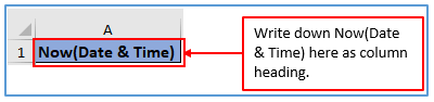 Current date and time in Excel